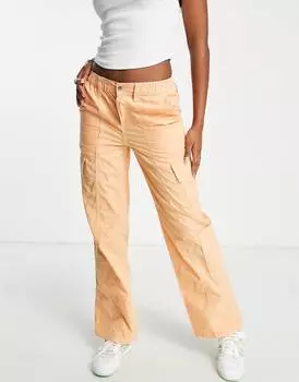 Оранжевые брюки карго с заниженной талией ASOS DESIGN 00's