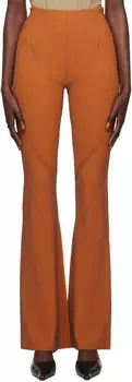 Оранжевые брюки со скошенными углами Dion Lee