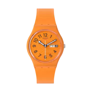 Оранжевые часы Trendy Lines in Sienna на силиконовом ремешке Swatch, оранжевый