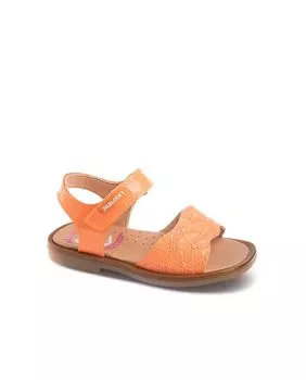 Оранжевые кожаные сандалии для девочки Pablosky, оранжевый