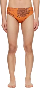 Оранжевые плавки Le Raphia 'Le Slip De Bain' Jacquemus
