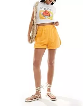 Оранжевые пляжные шорты Pieces