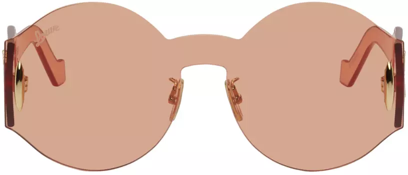 Оранжевые солнцезащитные очки в маске Loewe