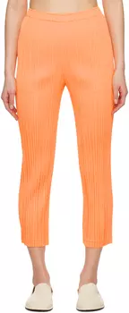 Оранжевые толстые брюки 1 Брюки Pleats Please Issey Miyake