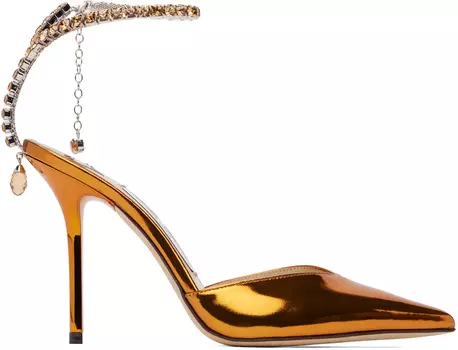 Оранжевые туфли Saeda на 100 каблуках Jimmy Choo