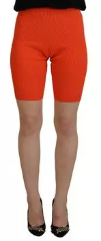 Оранжевые вискозные шорты-бермуды Slim Fit со средней талией Dsquared2