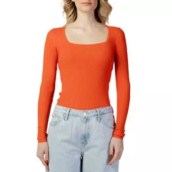 Оранжевые вискозные топ и футболка Vero Moda