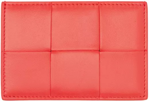 Оранжевый держатель кредитной карты Bottega Veneta