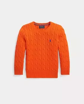 Оранжевый хлопковый свитер для мальчика Polo Ralph Lauren, оранжевый