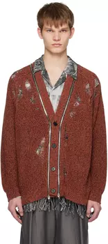 Оранжевый кардиган с двойной молнией VEIN