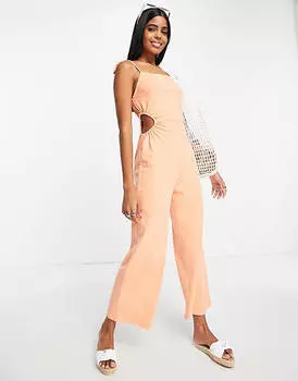 Оранжевый комбинезон-комбинезон с вырезанными деталями ASOS DESIGN
