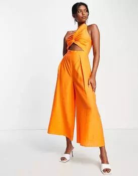 Оранжевый комбинезон с плавающими штанинами ASOS DESIGN