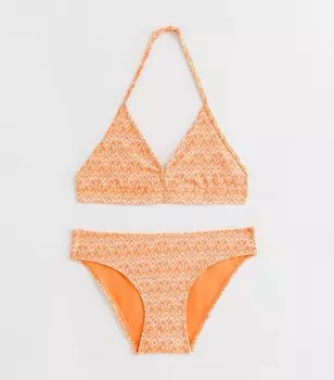 Оранжевый комплект бикини с треугольными чашками для девочек New Look, апельсиновый