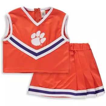 Оранжевый комплект из двух предметов для девочек и молодежи Clemson Tigers Cheer Unbranded