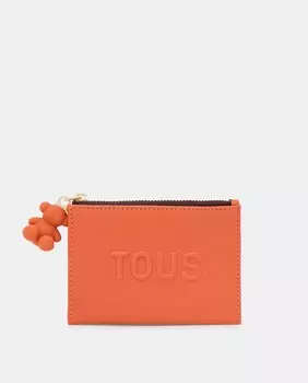Оранжевый кошелек на молнии Tous, оранжевый