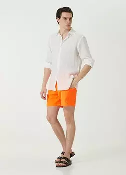 Оранжевый купальник с завязками на талии Polo Ralph Lauren