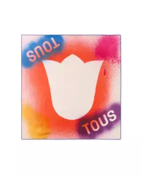 Оранжевый квадратный шарф TOUS Tulip, мультиколор