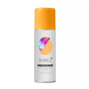 Оранжевый лак для волос hair colour spray fluo/metal, orange Sibel, 125 мл