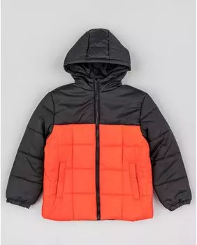 Оранжевый пуховик для мальчика с капюшоном Losan, оранжевый