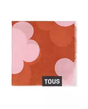 Оранжевый шарф Flower Toppings Tous, оранжевый