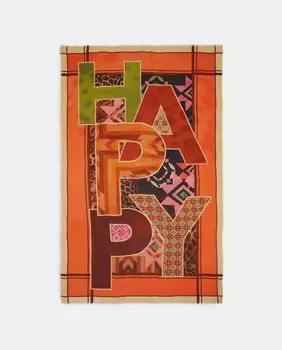 Оранжевый шарф с контрастным принтом Codello, оранжевый