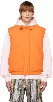 Оранжевый стеганый жилет Acne Studios