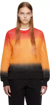 Оранжевый свитер с круглым вырезом Stussy