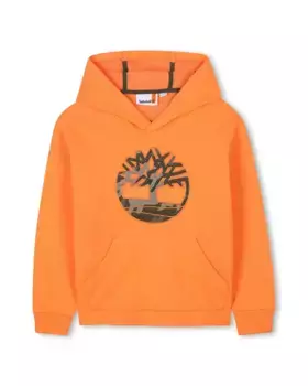 Оранжевый свитшот для мальчиков с длинными рукавами Timberland