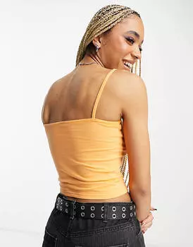 Оранжевый укороченный жилет с логотипом Santa Cruz