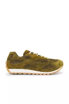 Орбитальные кроссовки Bottega Veneta, цвет Olive Oil