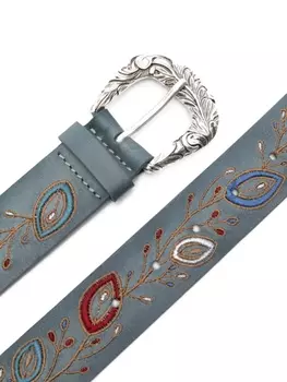 Orciani ремень с вышивкой, синий
