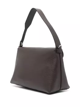 Orciani сумка на плечо с логотипом, коричневый