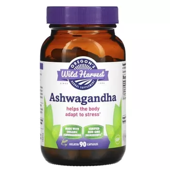 Oregon's Wild Harvest Ашваганда, 90 желатиновых капсул