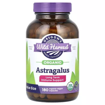 Oregon's Wild Harvest, Органический астрагал, 1125 мг, 180 органических веганских капсул (375 мг на капсулу)