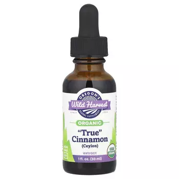 Oregon's Wild Harvest, Органический экстракт цейлонской корицы, 333 мг, 30 мл (1 жидк. Унция)