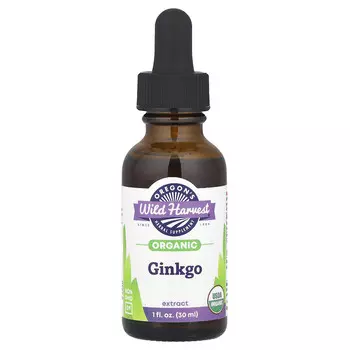 Oregon's Wild Harvest, Органический экстракт гинкго, 1000 мг, 30 мл (1 жидк. Унция)