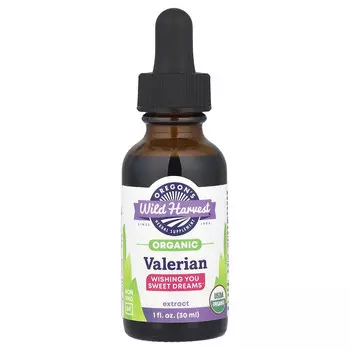 Oregon's Wild Harvest, Органический экстракт валерианы, 1000 мг, 30 мл (1 жидк. Унция)