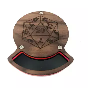 Орех - d20 с розовым радием, Dice Coasters (C4 Labs)