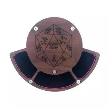 Орех - Tri-Pocket, d20 с оранжевым Sun Burst, Dice Coasters (C4 Labs)