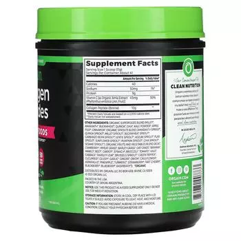 Orgain Коллагеновые пептиды плюс 50 суперфудов без добавок 454 г (1 фунт)