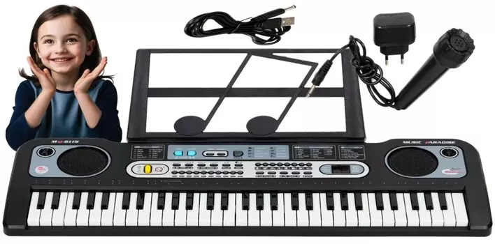Орган для детей с микрофоном Детская клавиатура для обучения игре. PakaNiemowlaka