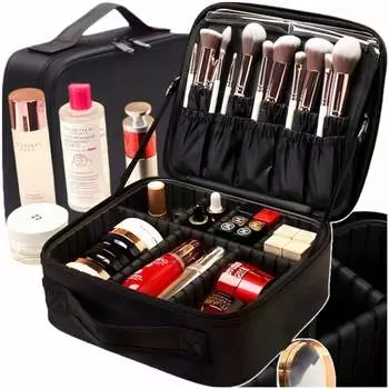 Органайзер для косметички, дорожная сумка, косметичка XL, черный, подарочный Inna marka