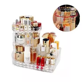 Органайзер для косметики 2 в 1, вращается на 360°., DMR, бесцветный