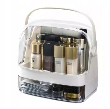 Органайзер для шкатулки для косметических шкафов с выдвижными ящиками, портативный Ecru F28 Korbi