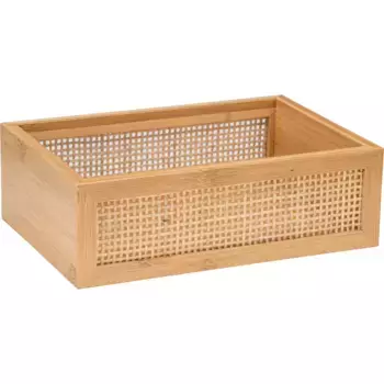 Органайзер для ванной комнаты WENKO «Allegre», (1 шт.), из бамбука и ротанга, цвет natur/braun