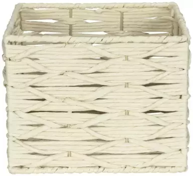 Органайзер для ванной комнаты WENKO "Vabriano Large", изготовлен из высококачественной бумажной сетки 24х19х24 см, бежевый