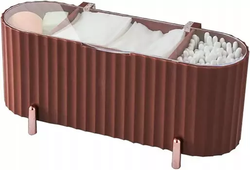 Органайзер для ватных палочек Ушные палочки Косметика Аксессуары для макияжа F26 Коричневый Korbi