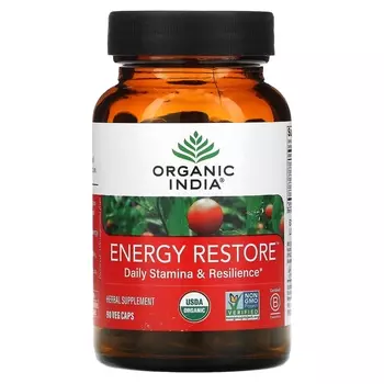 Organic India Energy Restore ежедневная выносливость и устойчивость, 90 растительных капсул