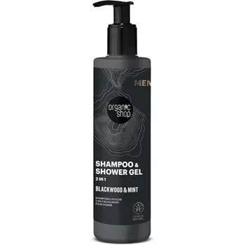ORGANIC SHOP Мужской шампунь и гель для душа Blackwood 2в1 280мл