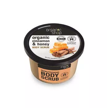 Organic Shop Омолаживающий скраб для тела успокаивающий скраб для тела Корица и мед 250мл